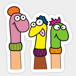 Sock puppets Sticker